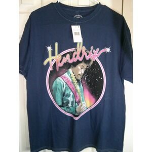 Authentic Hendrix Graphic T-Shirt Music Tee‎ Band Logo Short Sleeve L